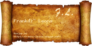 Frankó Leona névjegykártya